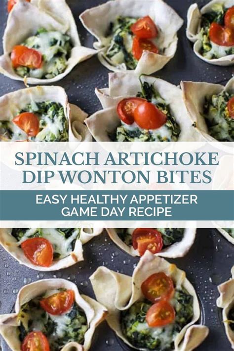 Crunchy veggies, whole wheat noodles, fresh herbs, and lightly sautéed shrimp make for a light spring roll. Spinach Artichoke Dip Wonton Bites | Recipe | Appetizer ...