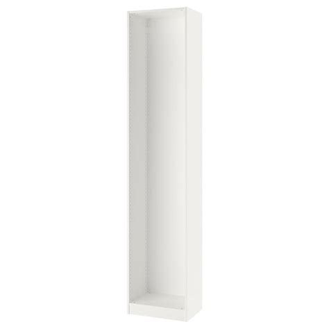 The wardrobe itself is 1.73m across the back and around 600mm deep but the limitation is the size of the double door opening: PAX Wardrobe frame - white - IKEA