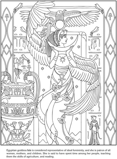 Once you&rsquo;ve filled in this printable coloring page, this craft would make a great piece of decor in a library or study. Download Isis (Deity) coloring for free - Designlooter ...