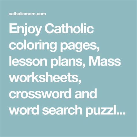 26 catholic coloring pages, one for every letter of the alphabet! Catholic Gospel Coloring & Worksheets for Sunday Mass ...