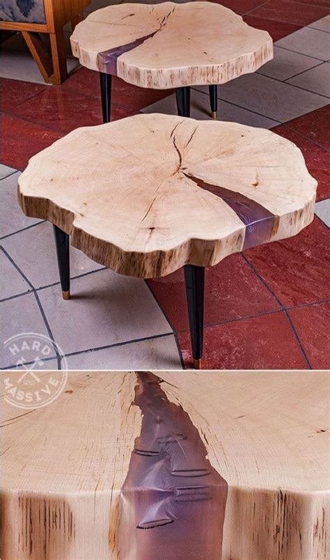 Maybe you would like to learn more about one of these? Table basse en bois brutaliste marron, forme libre (France ...