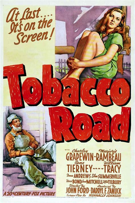 In a futuristic world where the polar ice caps have melted and made earth a liquid planet, a beautiful barmaid rescues a mutant seafarer from a floating island prison. Tobacco Road - Gene Tierney - 1941 | Movie posters, Movie ...