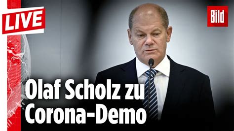 Man kann das auch positiv sehen. Olaf Scholz zur Corona-Demo in Berlin: SPD-Kanzlerkandidat ...