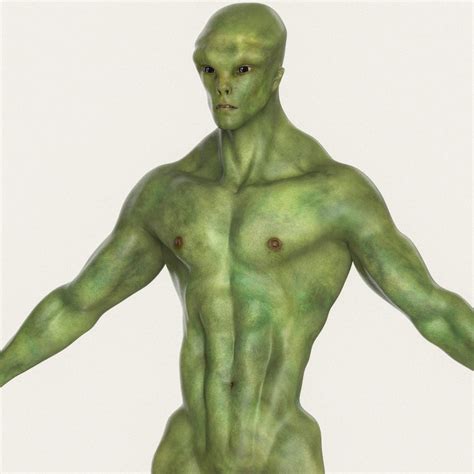Realistic Male Alien 01 3D Model