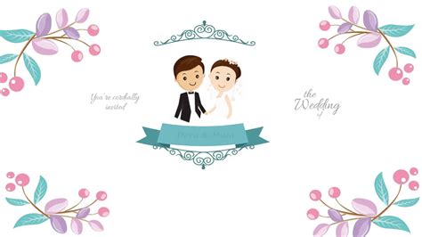 Free wedding ppt template has a bride holding a bouquet. VIDEO INVITATION WEDDING (UNDANGAN PERNIKAHAN) POWERPOINT ...