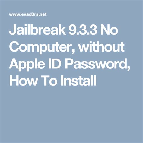 Press and hold the side button until the power off slider appears. Jailbreak 9.3.3 No Computer, without Apple ID Password ...