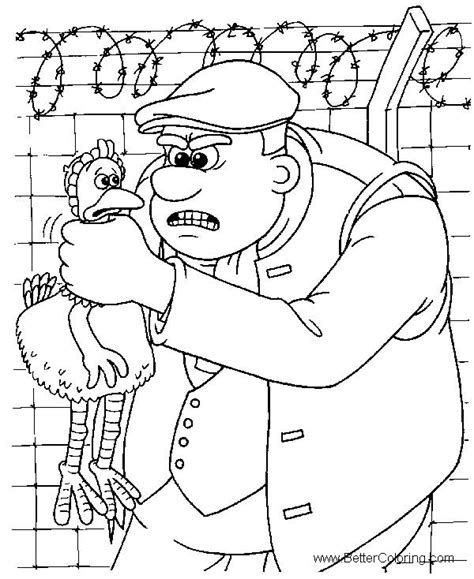 Maybe you would like to learn more about one of these? Chicken Run Coloring Pages Ginger was Caught - Free ...