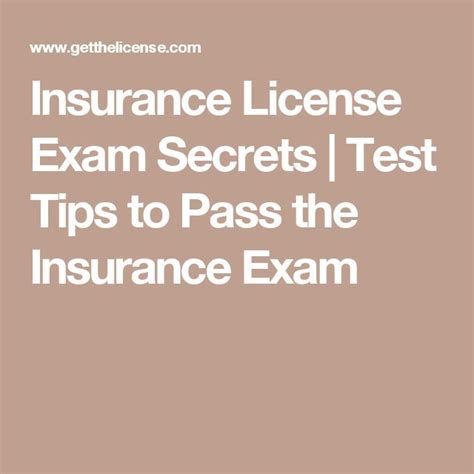 Insurance License Exam Secrets | Test Tips to Pass the ...