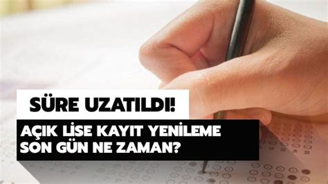 Sorusu pek çok öğrencinin gündeminde. Aöl Kayıt Yenileme - Acik Lise Kayitlari Basliyor 2020 ...