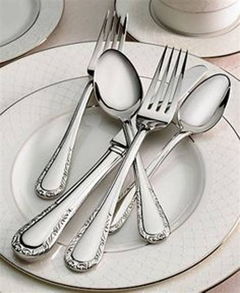 Originally, venetian lace decorated household linen. Lenox Venetian Lace Flatware products