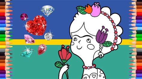 Frida kahlo coloring page #4. Frida Kahlo Coloring Page | How to Color Frida Kahlo - YouTube