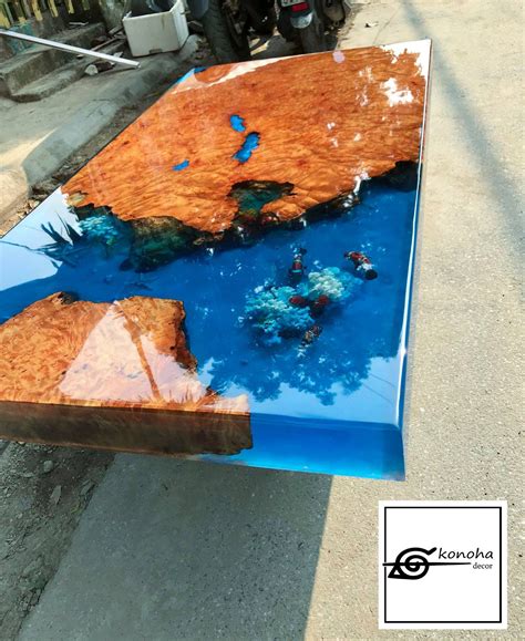 Diy epoxy resin coffee table. Epoxy resin transparent coffee table handcrafted custom 3d ...