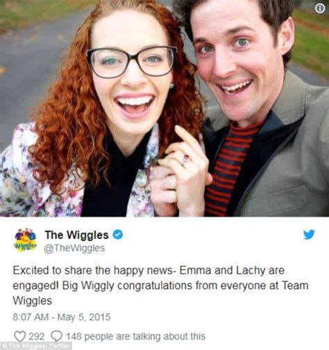 The wiggles star emma watkins is engaged to musician oliver brian. The Wiggles' Emma Watkins suggested Lachlan Gillespie was reluctant to commit before shock split ...