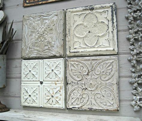 Ceiling tiles old may have peeling paint that can enhance stylish decor, rustic or french rustic shabby. Pin by Janet Boots on Loft | Tin tiles, Tin ceiling tiles ...