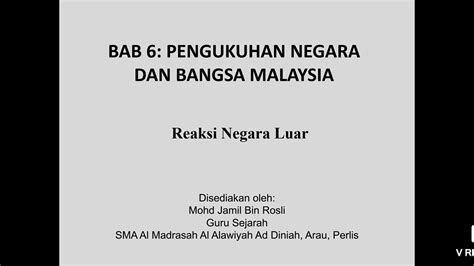 Penyelesaian dalam hubungan luar malaysia. Formula Sejarah: Reaksi Negara Luar terhadap Malaysia (Bab ...