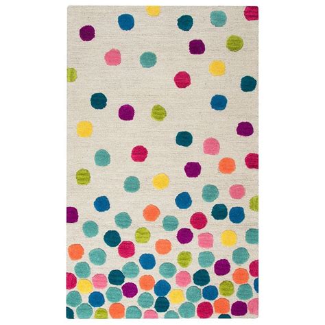 Brightly colored rugs in yellow, pink, blue or green pair well with neutral wood furniture or beds, dressers and nightstands painted white or grey. Confetti Multicolored 3X5 Area Rug | Hand tufted rugs ...
