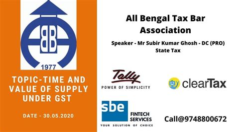 Announcement for gst implementation's effective date. Time and Value of Supply under GST by Mr Subir Ghosh DC ...