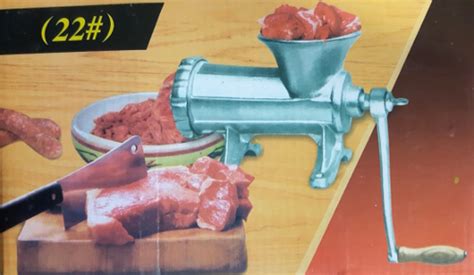 You need to choose a no water and smooth counter and place the meat grinder on the edge of it. Counter #22 Meat Grinder HOT DEAL | Creative Cookware