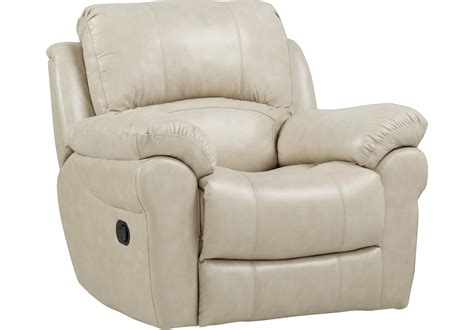 Lowest price guarantee · all orders ship free! Vercelli Stone Leather Rocker Recliner - Leather Recliners ...