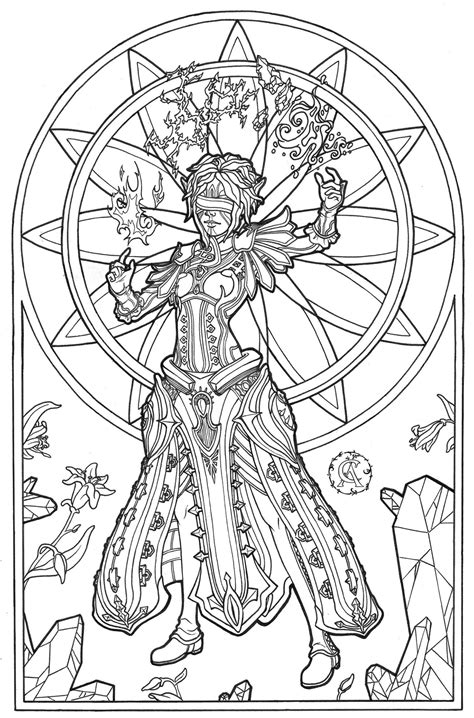 Free printable coloring pages featuring fantasy themes like fairies, dragons, and princesses. Get This Adult Fantasy Coloring Pages 4blm
