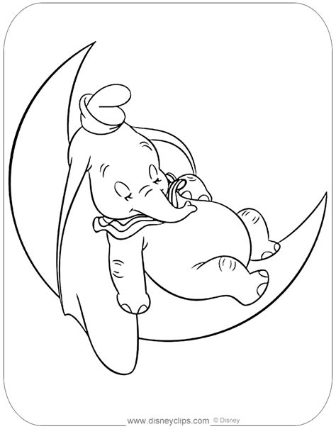 Dumbo coloring pages for you to paint colors and have fun every day from our website giving color to black and white pictures. Dumbo Coloring Pages | Disneyclips.com