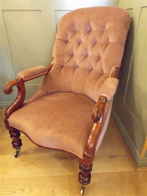 Think about pairing it with a coordinating rug or cushion in a the credit advertised is provided by an external credit provider; Victorian Walnut Armchair Upholstered In Deep Rose Pink ...