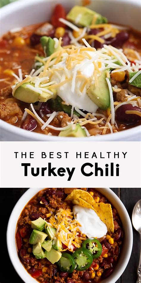 When he was growing up, his mother would always serve it to him and his cousins before they went tri. Healthy turkey chili made with lean ground turkey, kidney ...