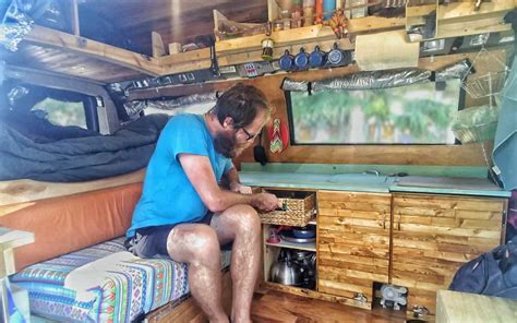 Made from scrap bits of wood. 11 Space-Saving Storage Ideas for a DIY Van Conversion