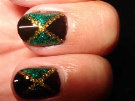 Jamaica flag graphics,zippers on the sealing design, smooth, tight protection, can store a large volume of goods, durable for quality guaranteed. Jamaica Flag Nail Tutorial | Flag nails, Jamaica nails ...