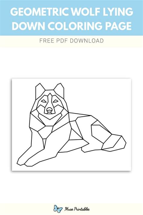 Snoopy and charlie brown coloring page. Free printable geometric wolf lying down coloring page ...