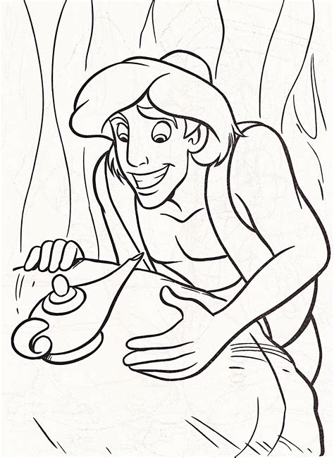 Explore 623989 free printable coloring pages for you can use our amazing online tool to color and edit the following aladdin genie coloring pages. Walt Disney Coloring Pages - Prince Aladdin - Walt Disney ...