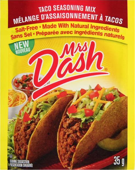 99 ($2.00/ounce) free shipping on orders over $25 shipped by amazon. Mrs Dash® Taco Seasoning Mix 35g Packet Reviews 2020