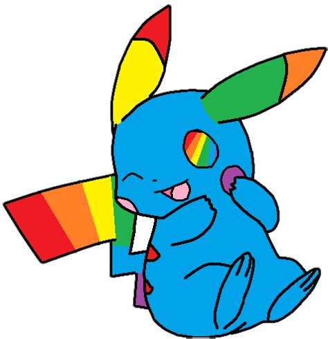 Rainbow pikachu for a random person? Rainbow Pikachu!! by sonicfan75729 on DeviantArt