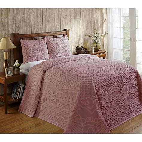 $10.00 coupon applied at checkout. 2 Piece Pink Chenille Geometric Tufted Pattern Bedspread ...