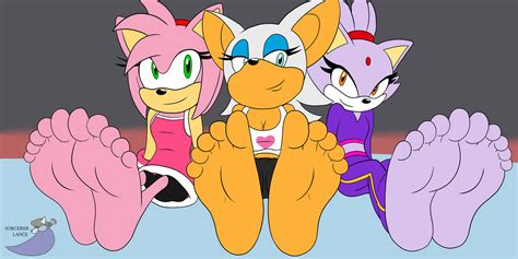 Its fun to see rouge's feet being tickle. Olympic Foot Inspection by PaladinGalahad on DeviantArt