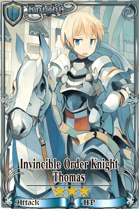 This list includes both main and side characters, so feel free to vote for even the most obscure the amazing character design is part of what makes fire emblem such an amazing title, so vote for whoever you think deserves to be called the greatest. Chain Chronicle - Invincible Order Knight - Thomas | Anime ...