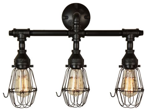 A wide variety of black vanity light options are available to you, such as finishing, foldable. Retro 3-Bulb Vanity Light in Matte Black - Industrial ...