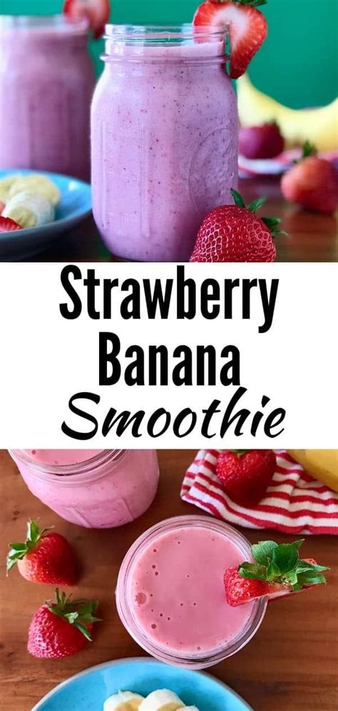 Add lots of nuts, milk and other fruits to make a power packed shake. Strawberry Banana Smoothie | Recipe in 2020 | Strawberry ...