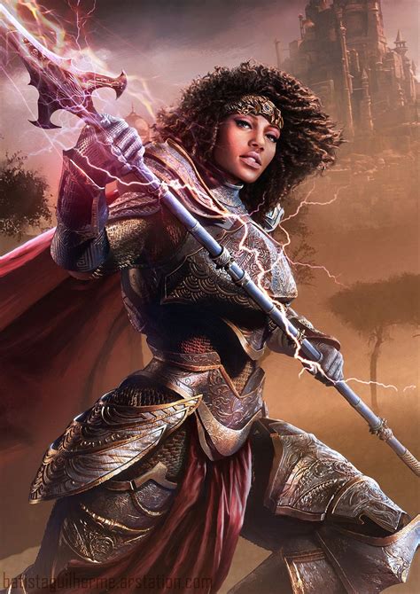Black and white ink concept art drawing of fantasy female woman warrior soldier in plate armor rendering of a beautiful fantasy woman warrior holding a dagger. Black Fantasy Art | Black women art, Black girl art ...