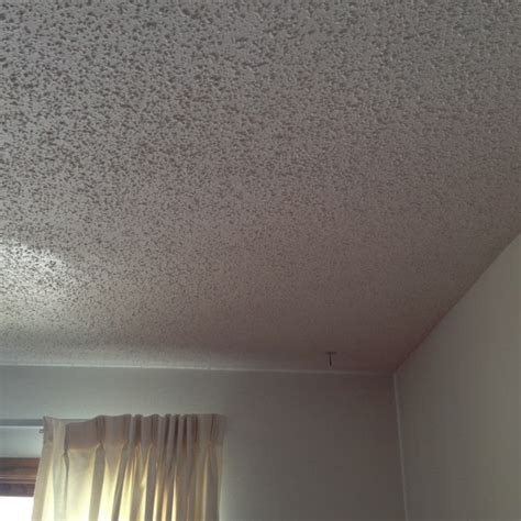 Popcorn ceilings put up before 1977 will have asbestos in them, so have a professional remove them as soon as you can. Tips and Tricks for Scraping Popcorn Ceilings