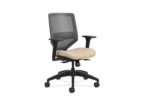 This chair provides lumbar support. Solve Mid-Back Task Chair with ReActiv Back HSLVTMR | HON ...