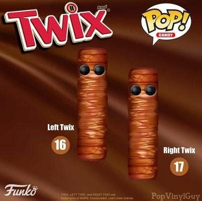 The difference between the two is which side the ejection port is. Left and Right Twix POPs by PopVinylGuy : funkopop