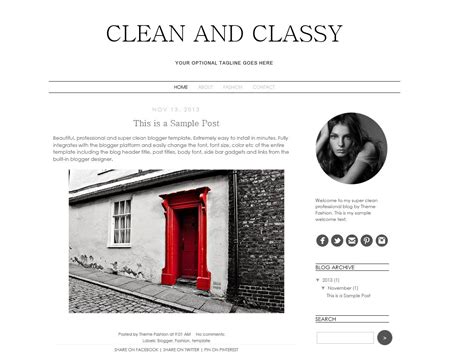 Free Blogger Template - Clean And Classy