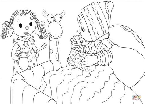 Andy pandy is an adorable boy, curious, imaginative, and overflowing with energy. Looby Loo Tries To Give Andy Some Medicine coloring page ...