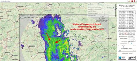 Bouřky se přesouvaly nejprve od moravy směrem na východ. OrgoNet: Kruhy radarů Brdy a Skalky na posílení/udržení ...