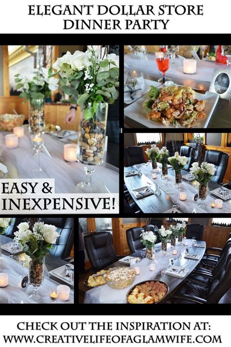If you're still not sure what to plan for your guest of honor, make a list of the things they love. Elegant Dollar Store Dinner Party | Easy dinner party ...