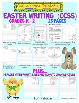 The way it works is that you can write a bunch of. Easter Writing Worksheets (CCSS) by Designz by Denise | TpT