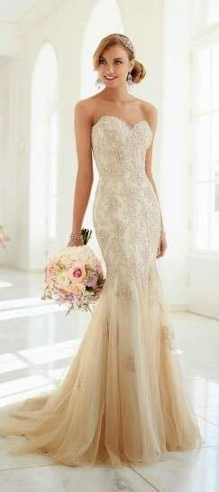 Color avorio abito da sposa