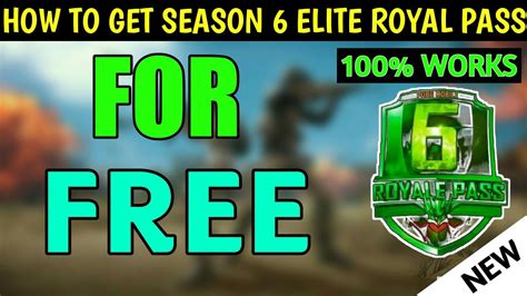 It's just a simple trick not affect your pubg profile. HOW TO GET FREE SEASON 6 ELITE ROYALE PASS ? FREE SEASON 6 ...