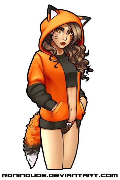 Anime hoodie drawing at paintingvalley com explore. Daily Drawing 8-23-2016 - Fox Hoodie by RoninDude on ...